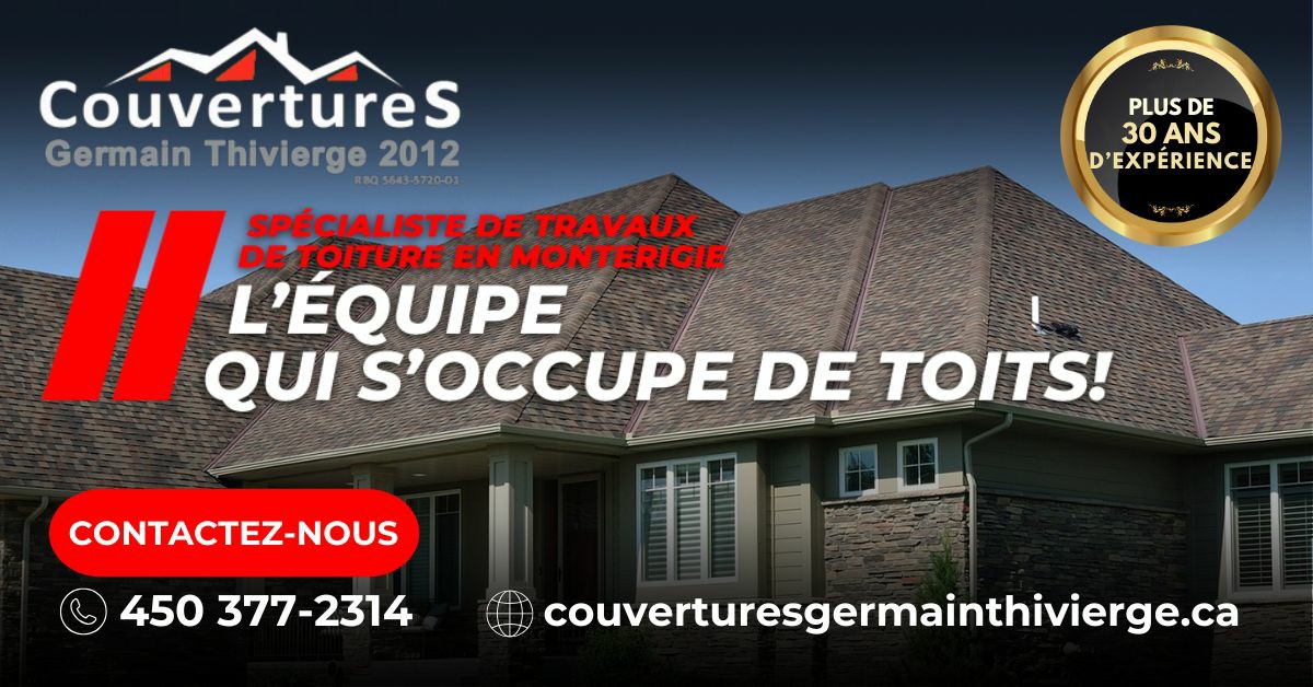 Couvreur, entrepreneur en toiture Saint-Constant