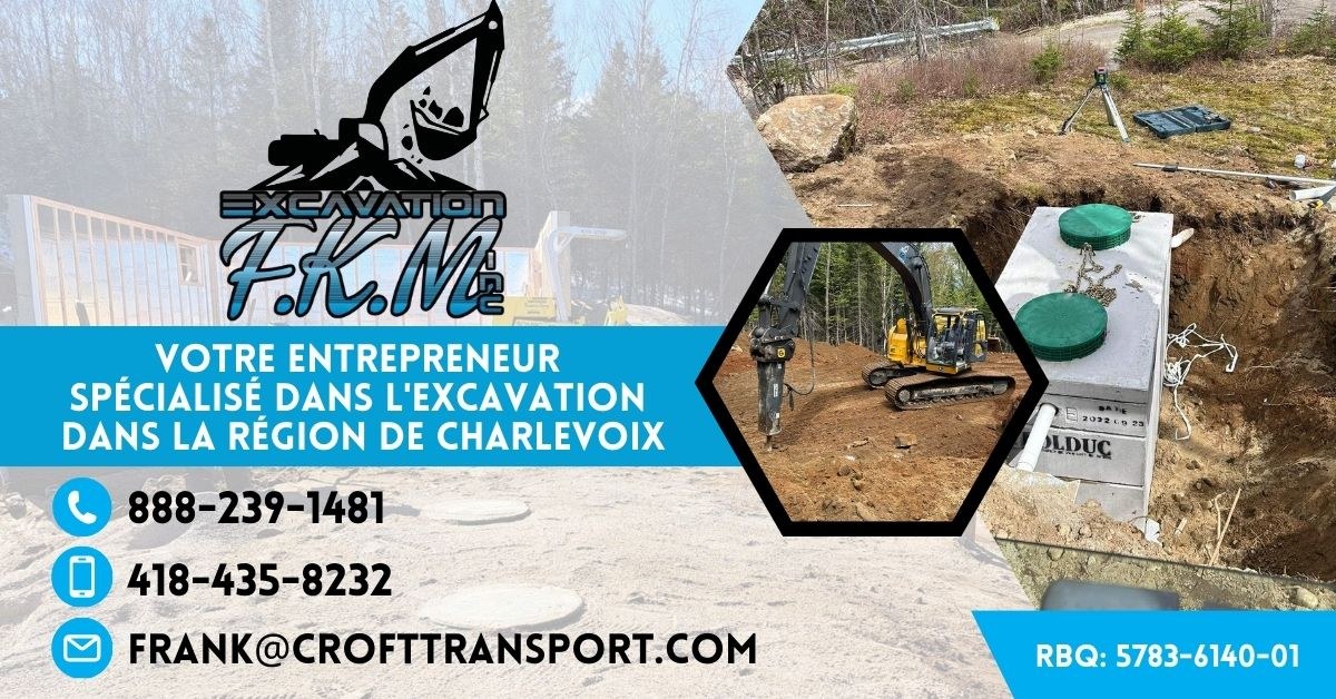 Bannière FKM Excavation inc.